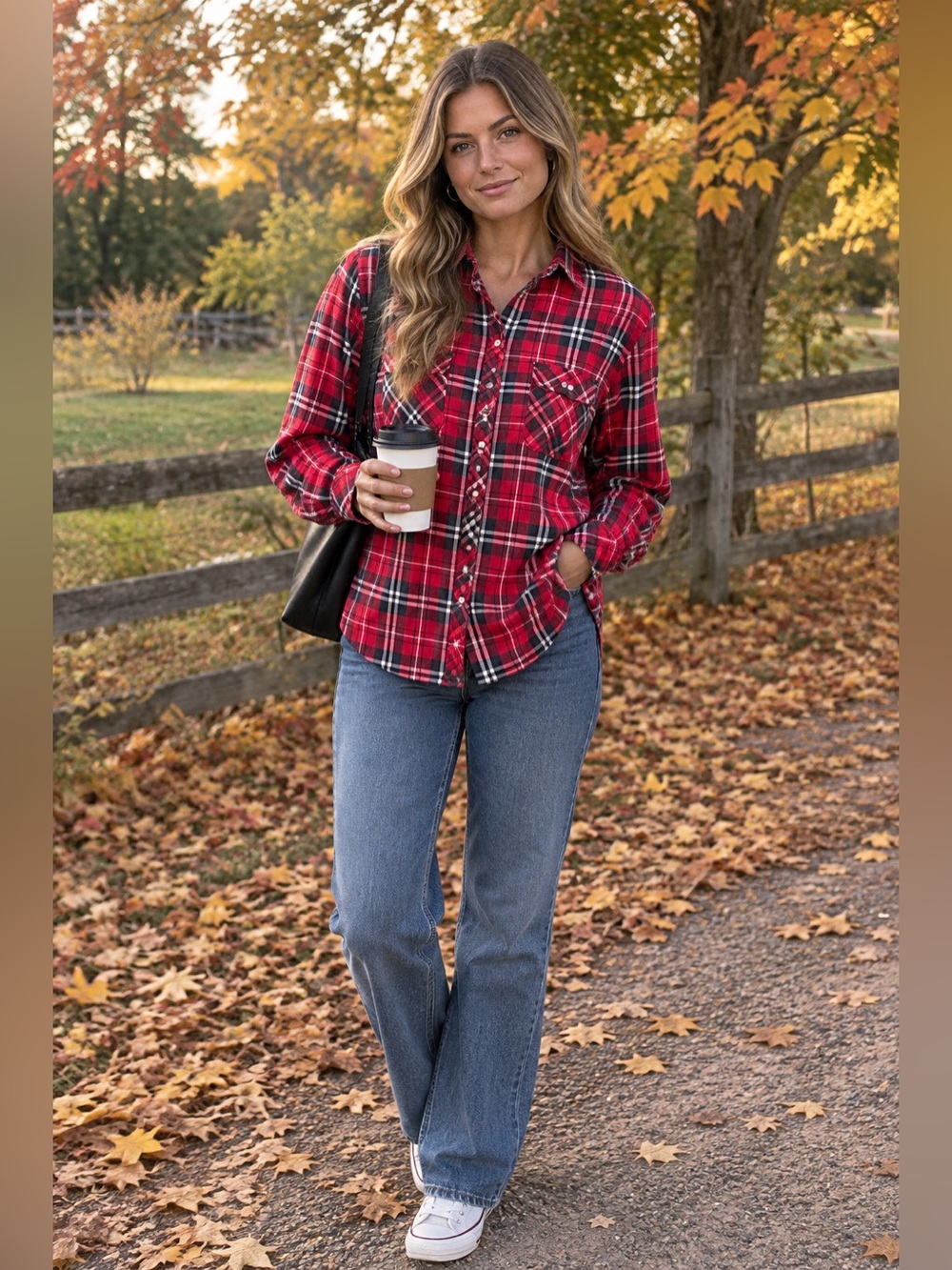 BC Clothing Plaid Lined Button Up Sweater